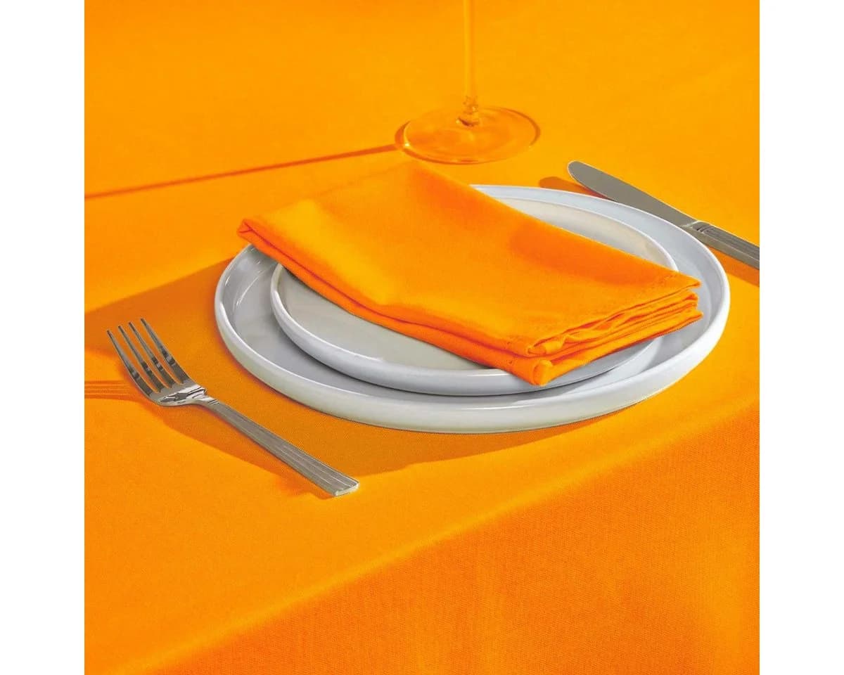 Homescapes Tischdecke Orange 100% Baumwolle Quadratisch - Bild 3