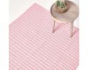 Homescapes Teppich Webteppich rosa-weiß kariert Baumwollteppich Vichy-Karo Bild 2