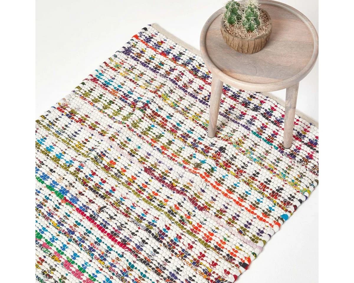 Homescapes Chindi-Teppich Bunt Handgewebt Baumwolle - Bild 2
