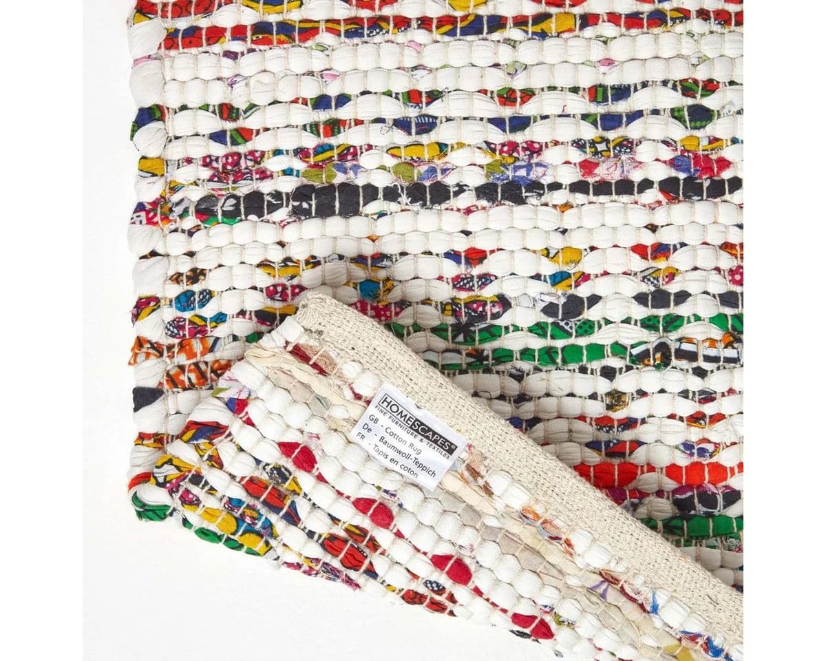 Homescapes Chindi-Teppich Bunt Handgewebt Baumwolle - Bild 5