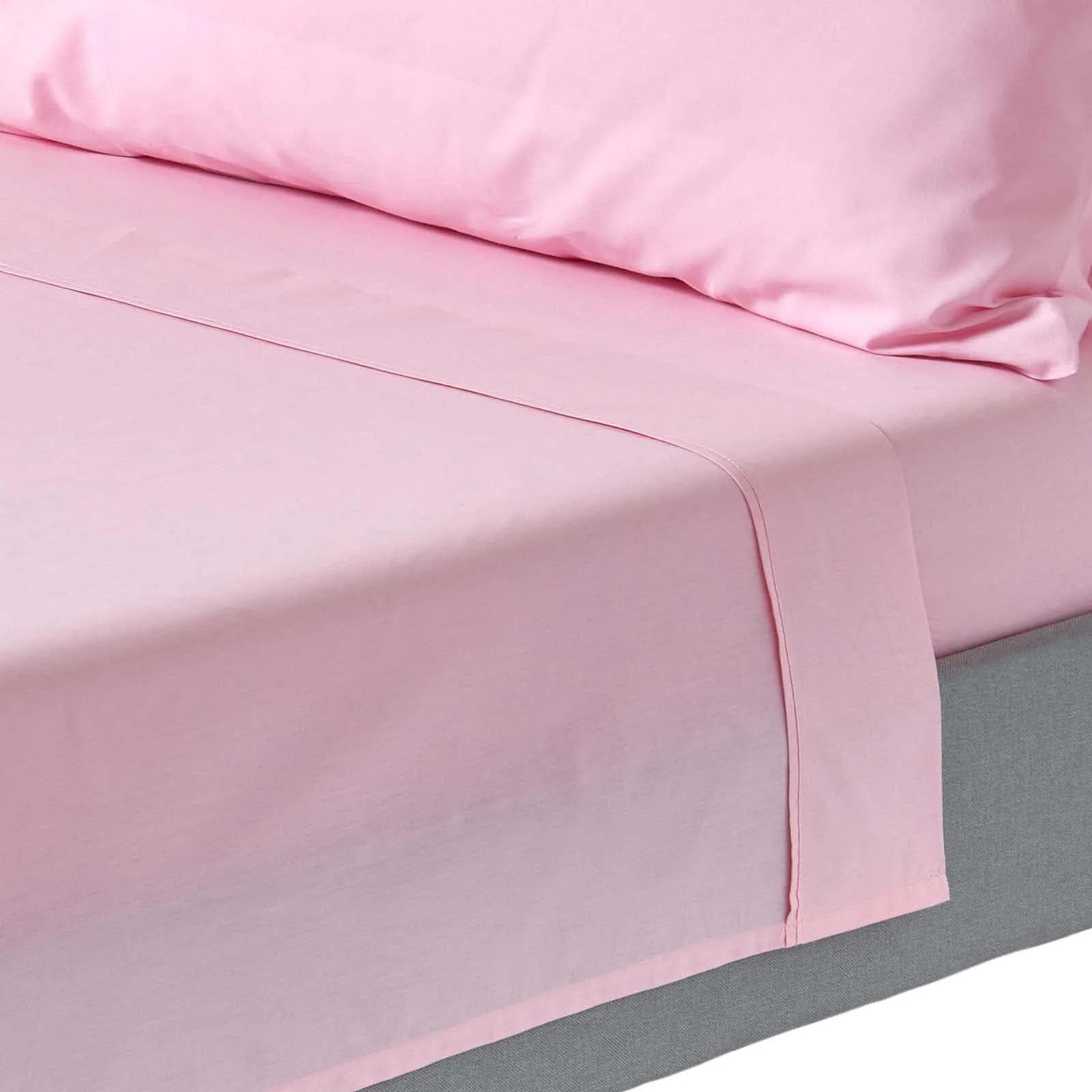 Homescapes Bettlaken Rosa Ägyptische Baumwolle Fadendichte 200