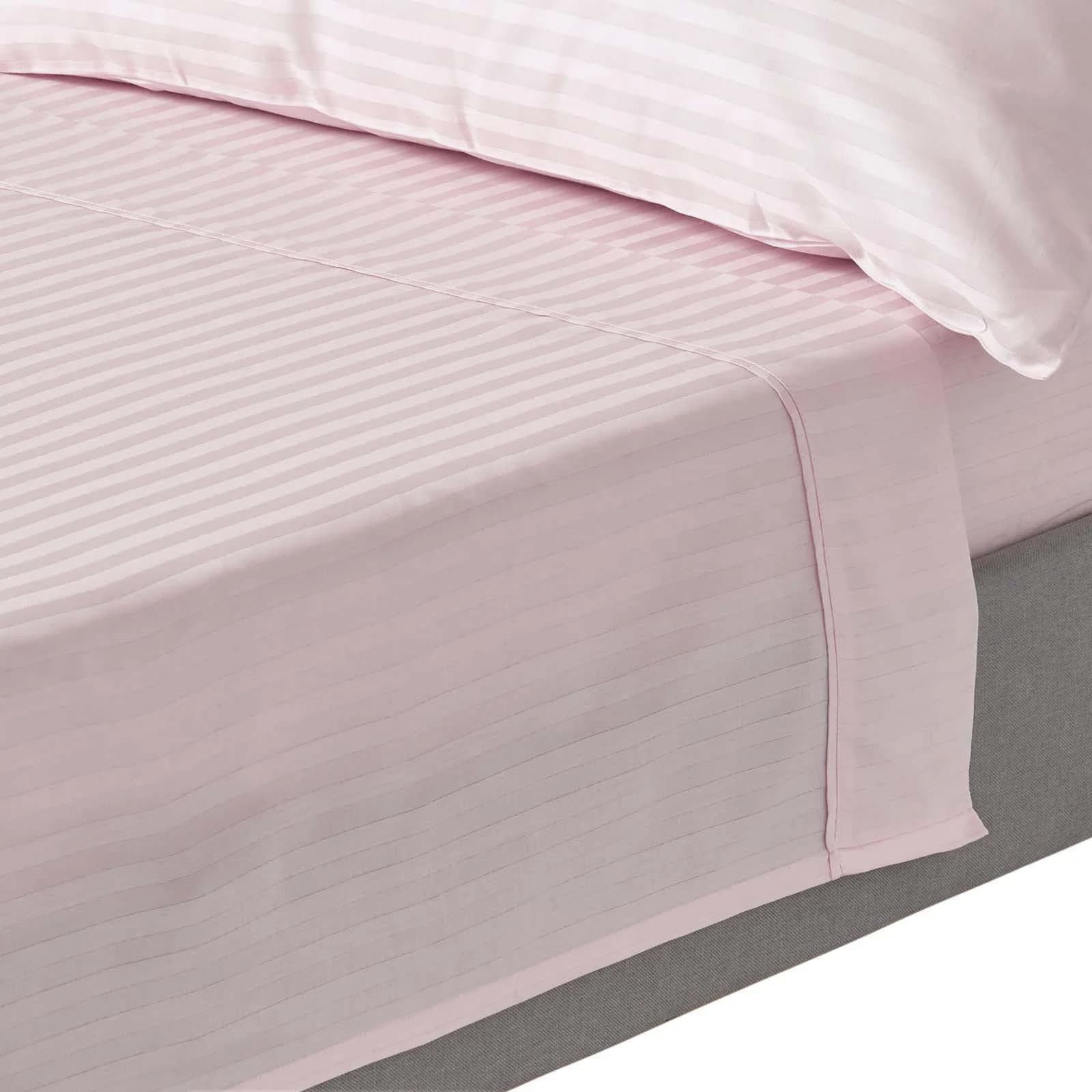 Homescapes Damast-Bettlaken ohne Gummizug 100% Ägyptische Baumwolle Lila