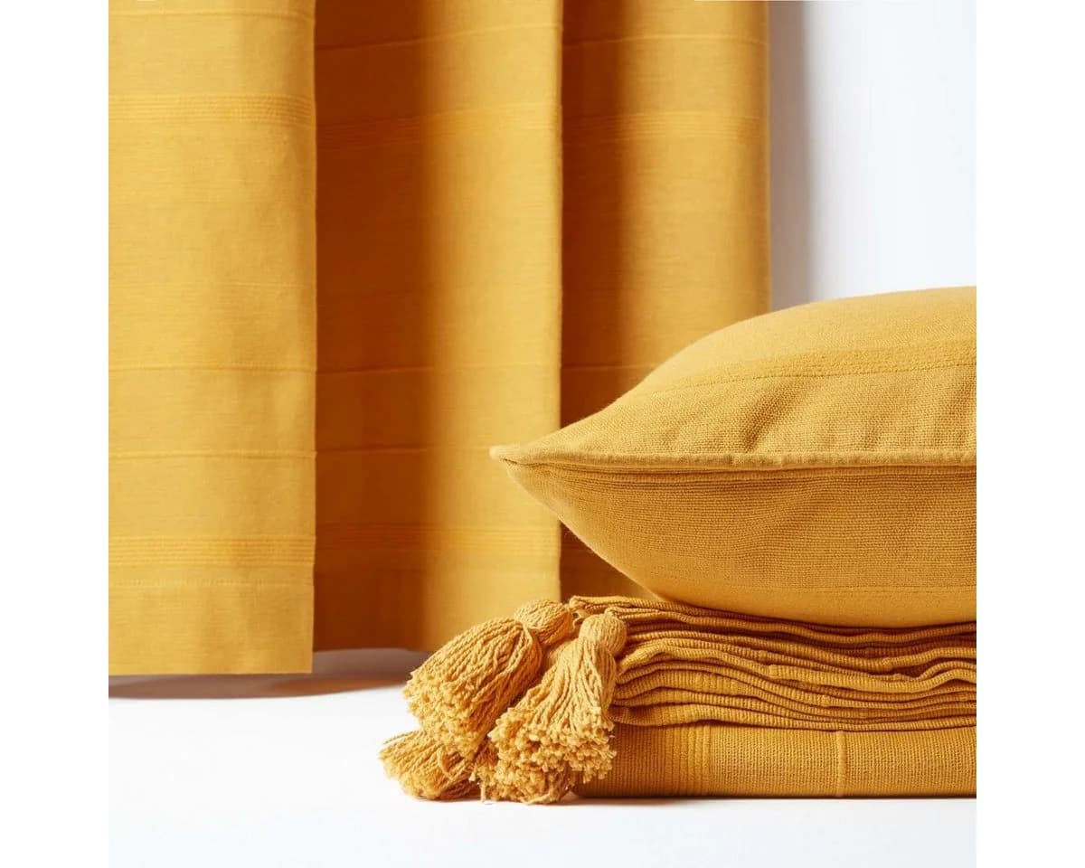 Homescapes Kissenbezug Rajput Senfgelb Baumwolle - Bild 5