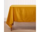 Homescapes Tischdecke Senfgelb 100% Baumwolle Quadratisch Bild 1