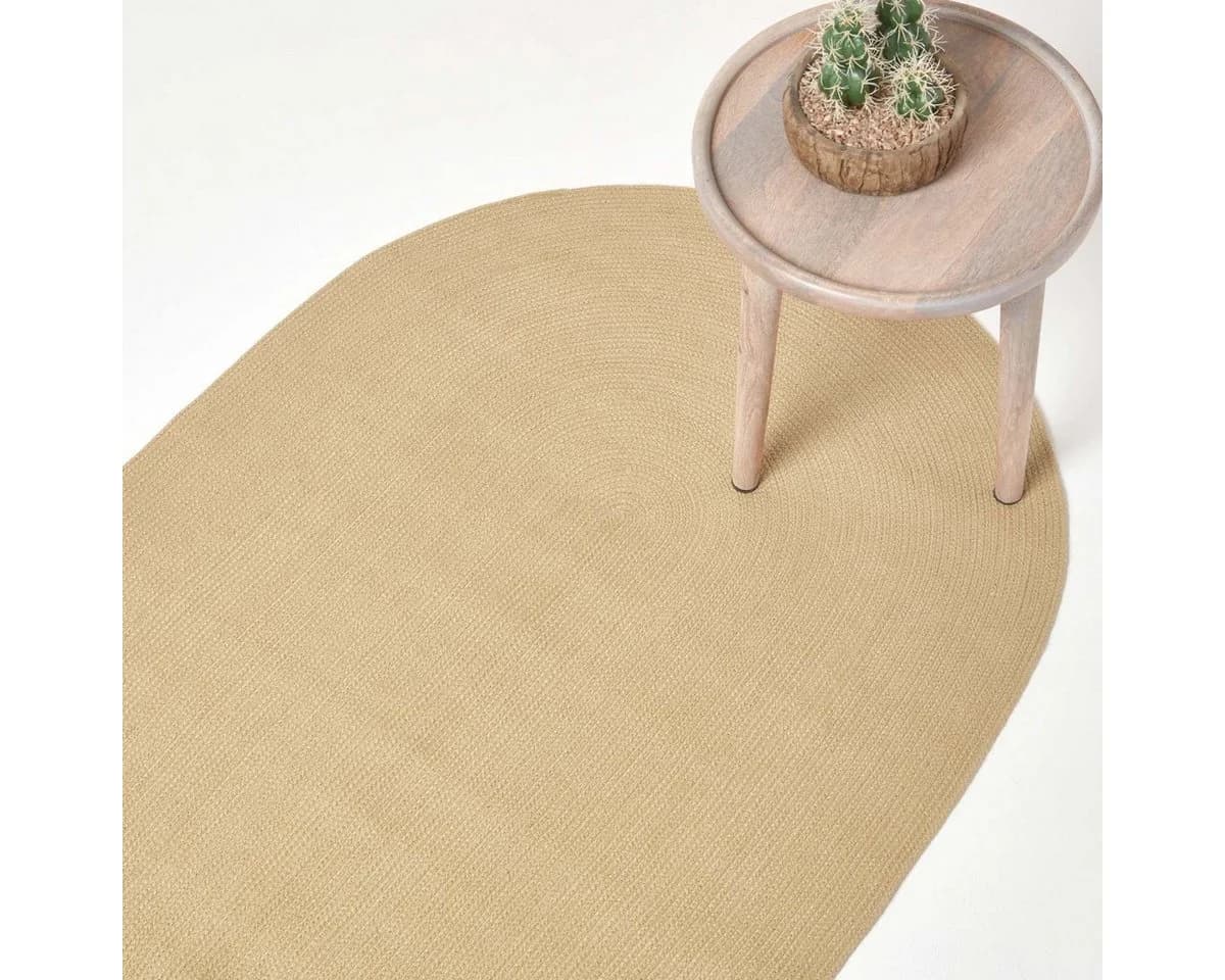 Homescapes Teppich Handgewebt Geflochten Beige - Bild 2