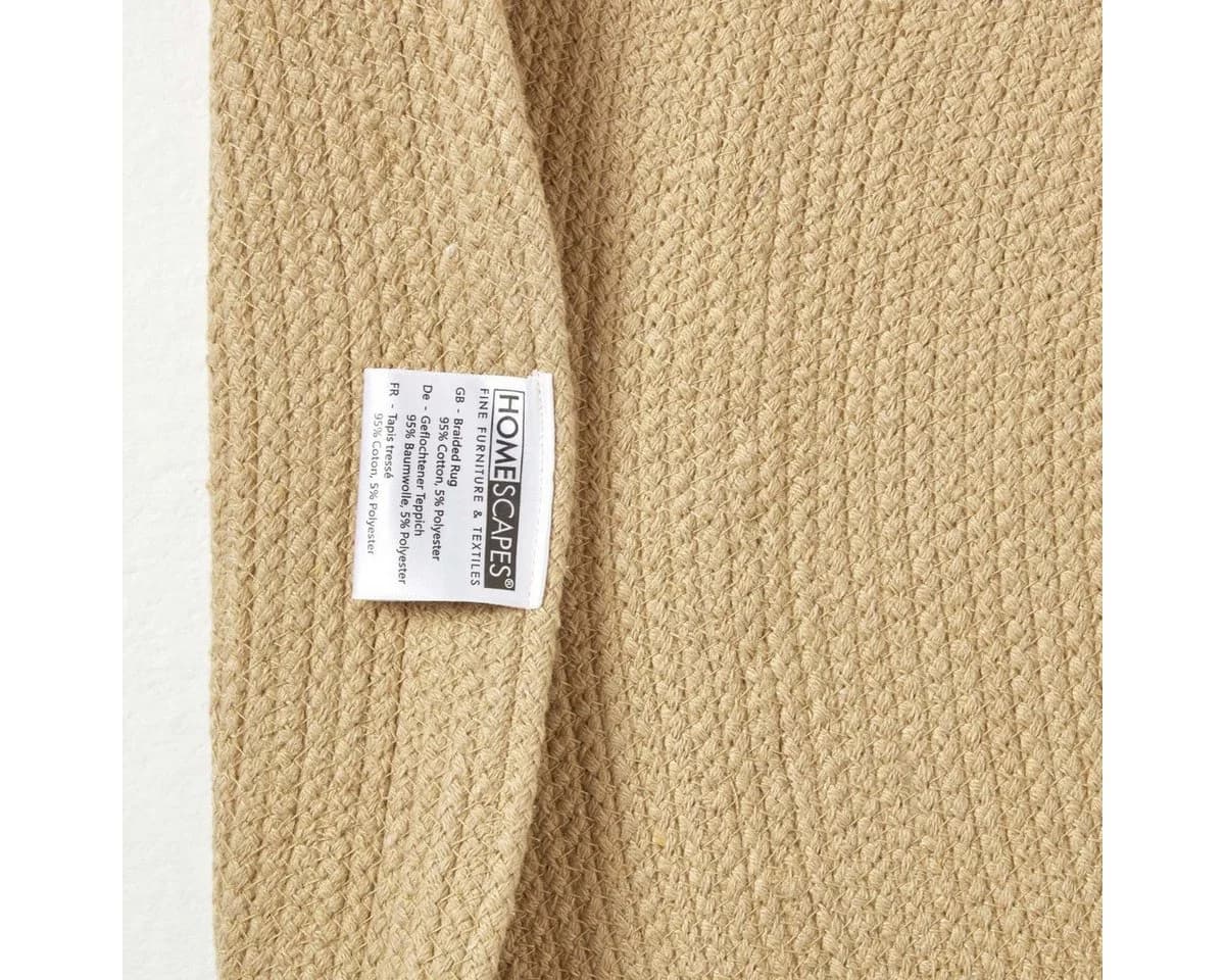 Homescapes Teppich Handgewebt Geflochten Beige - Bild 5