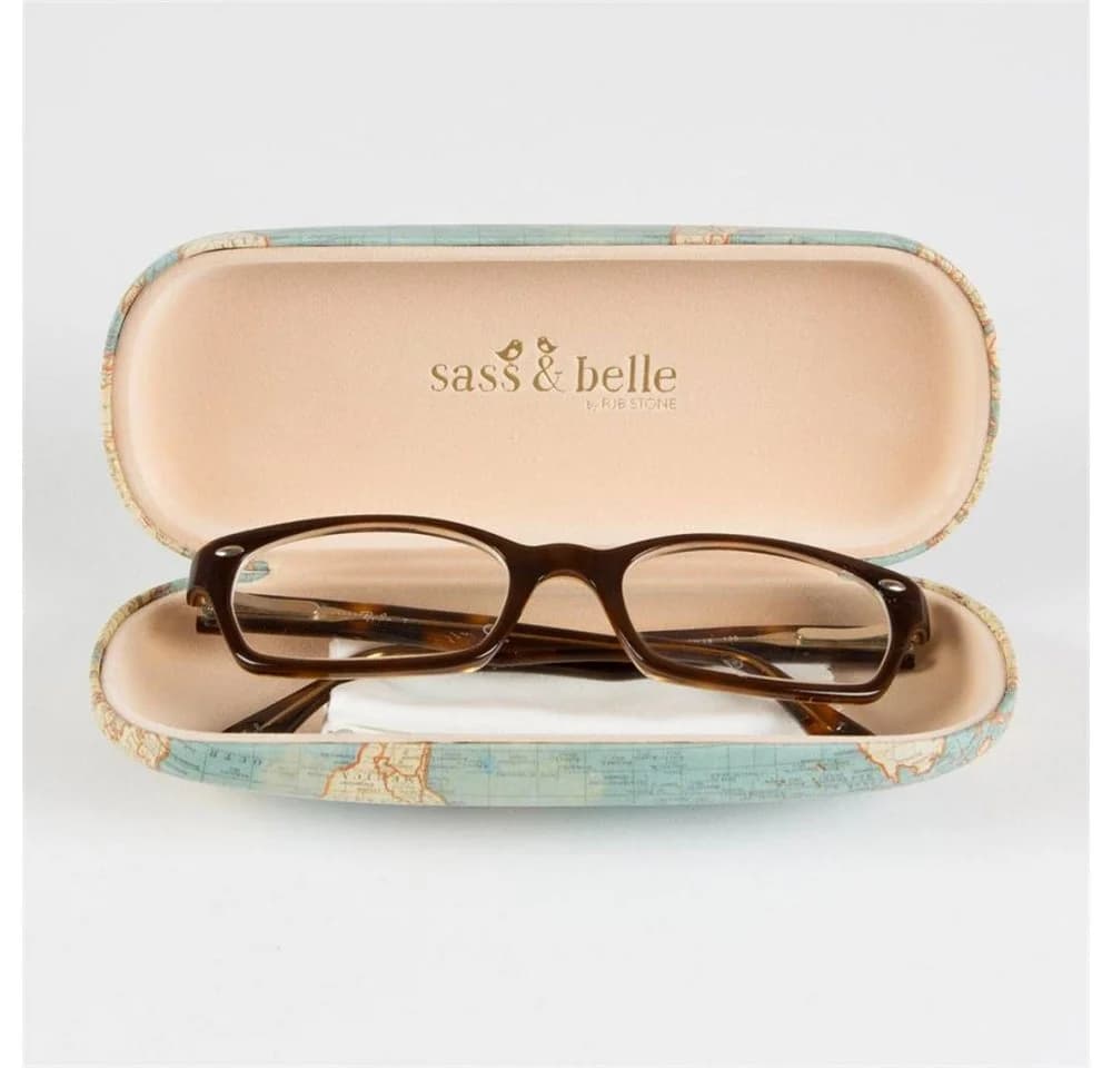 Sass & Belle Brillenetui Vintage Map Weltkarte