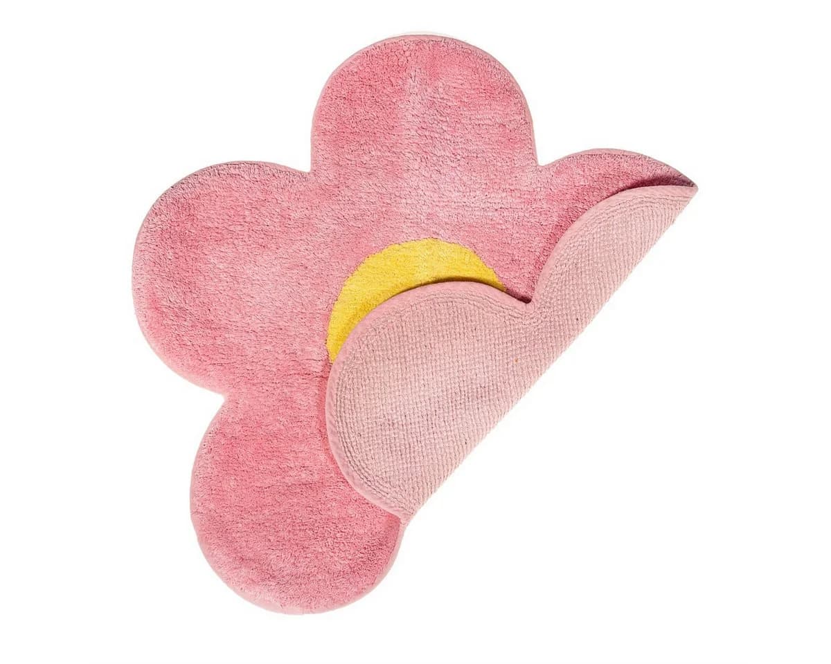 Sass & Belle Badematte Flower Blume Rosa Baumwolle
