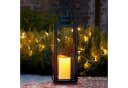 Lights4fun LED Laterne Große Malvern Dunkelgrau mit Timer Bild 1