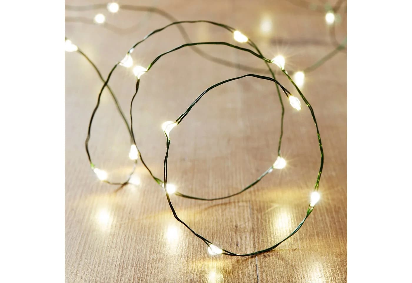 LED-Lichterkette Weihnachtsdekoration warmweiß und grün - Bild 2