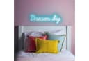 Lights4fun LED Wandleuchte Neon Leuchtschriftzug Dream Big Babyblau Bild 1