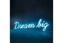Lights4fun LED Wandleuchte Neon Leuchtschriftzug Dream Big Babyblau Bild 4