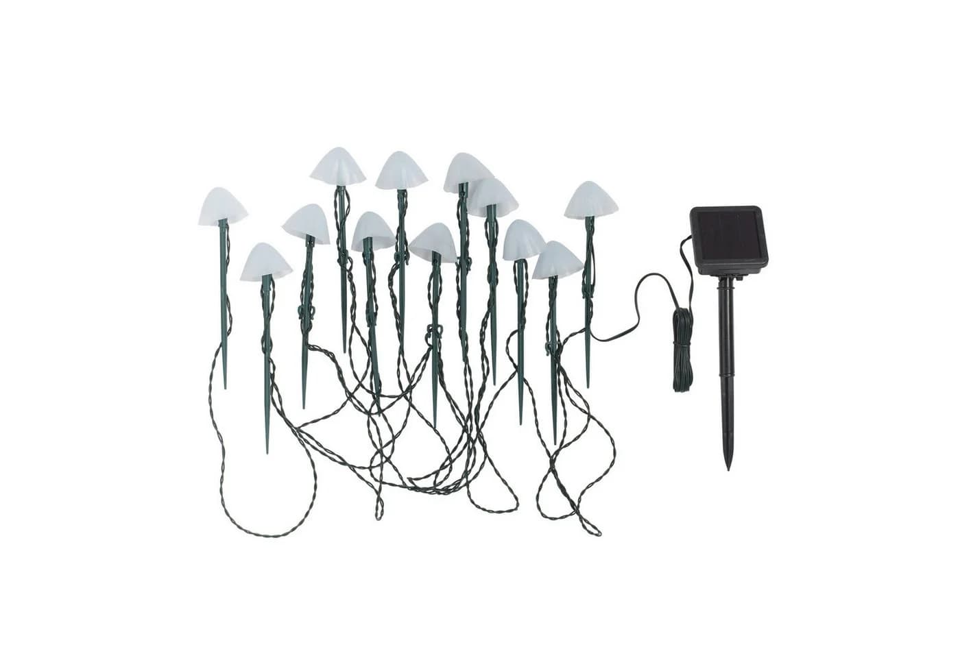 Lights4fun LED Gartenleuchte 12er Set Solar Stableuchten Pilze Grün - Bild 4
