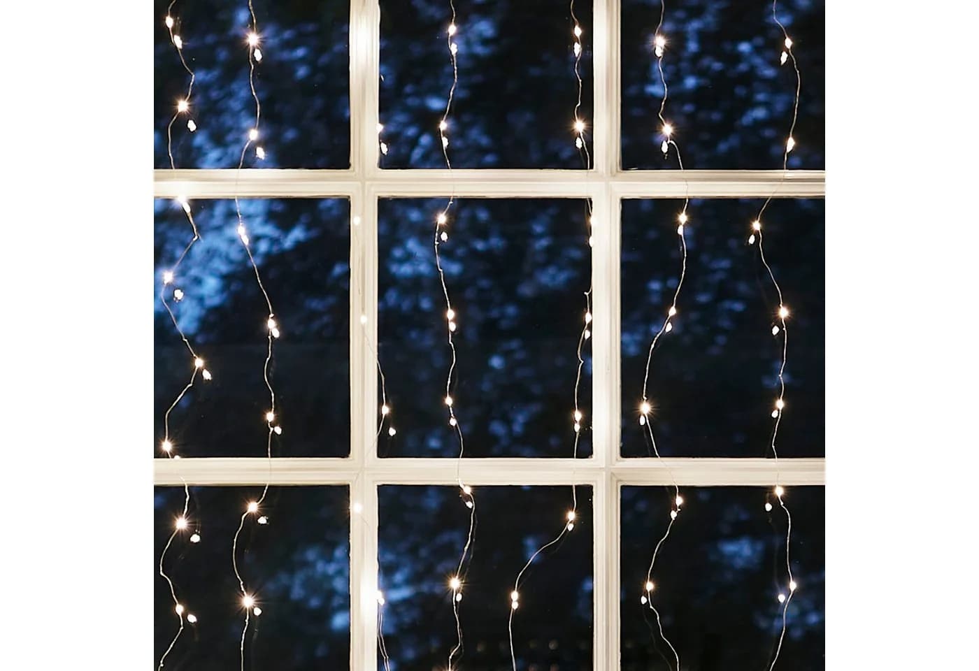 Lights4fun LED-Lichtervorhang 200er LED Micro Lichtervorhang Warmweiß