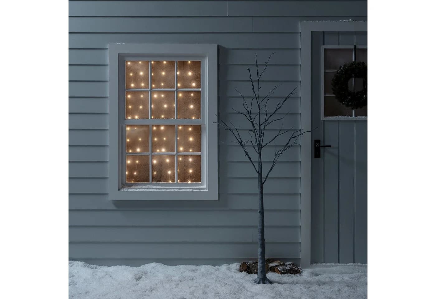 Lights4fun LED-Lichtervorhang 200er LED Micro Lichtervorhang Warmweiß - Bild 3