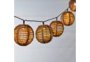 Lights4fun LED-Lichterkette 10er Solar Rattan Warmweiß Bild 2