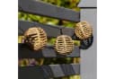 Lights4fun LED-Lichterkette 10er Solar Rattan Warmweiß Bild 3