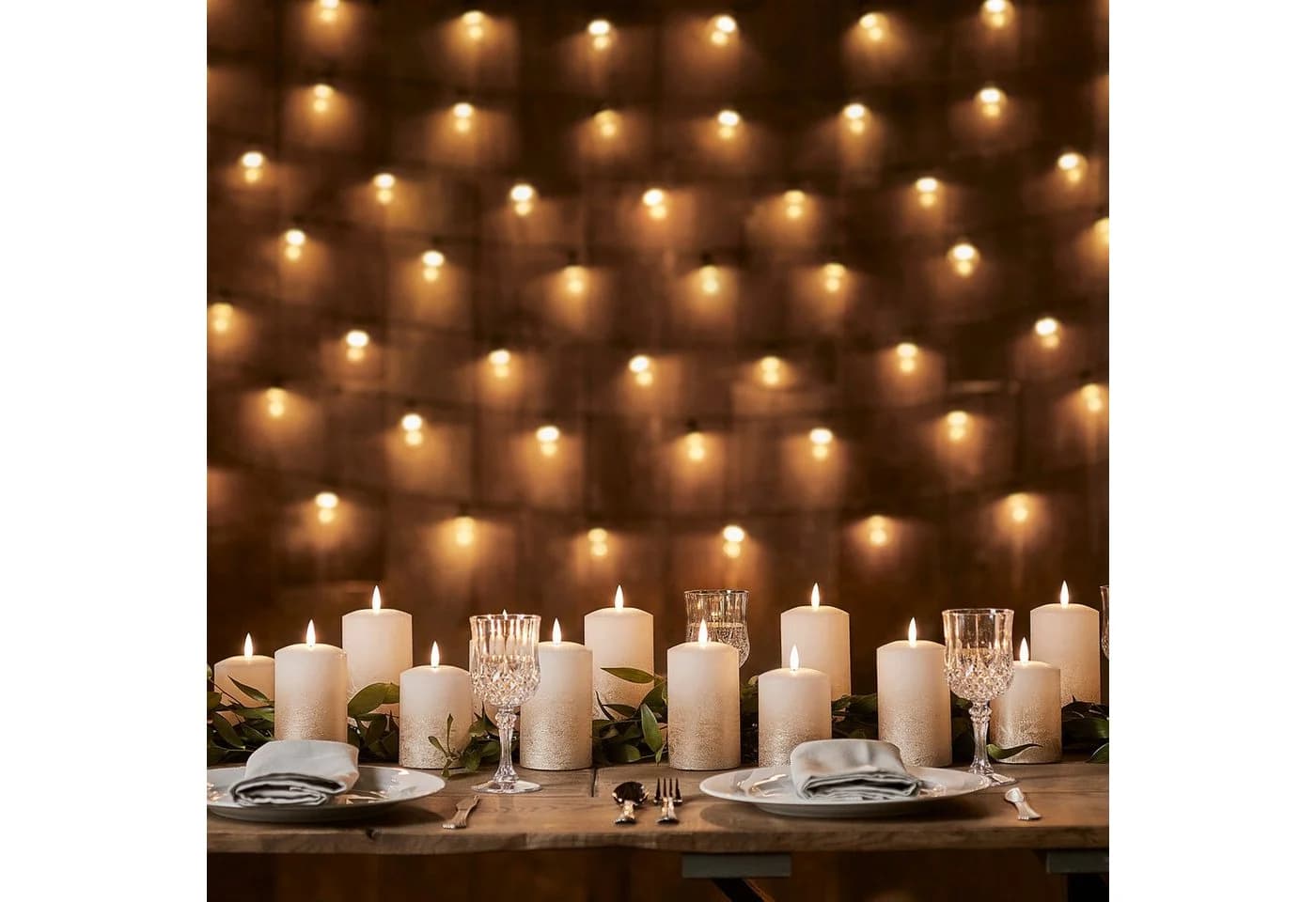 Lights4fun LED-Kerze TruGlow Echtwachs Trio Bronze Ombré mit Fernbedienung - Bild 5