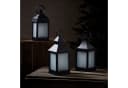 Lights4fun LED Laterne 3er Set Gartenlaternen Schwarz Flammeneffekt Bild 1