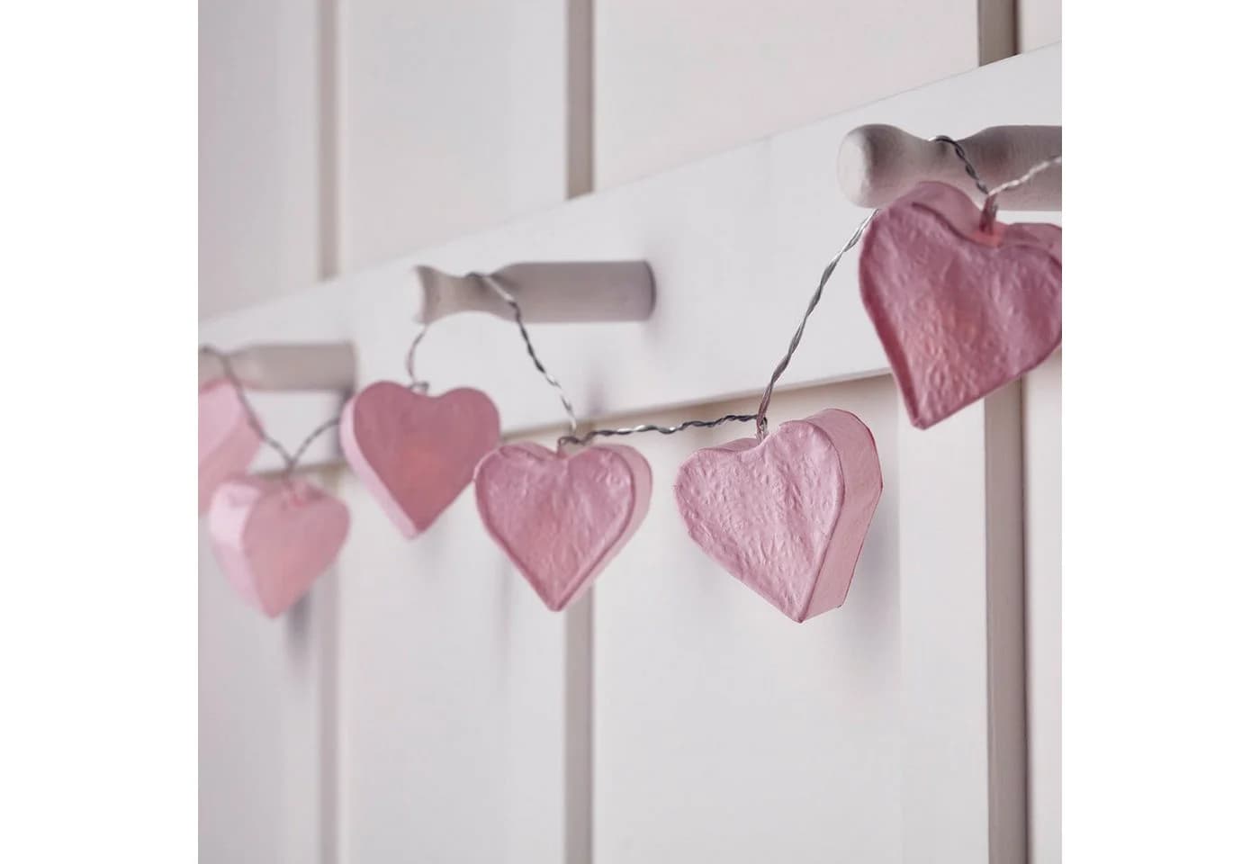 Lights4fun LED-Lichterkette 10er Papier Herzen