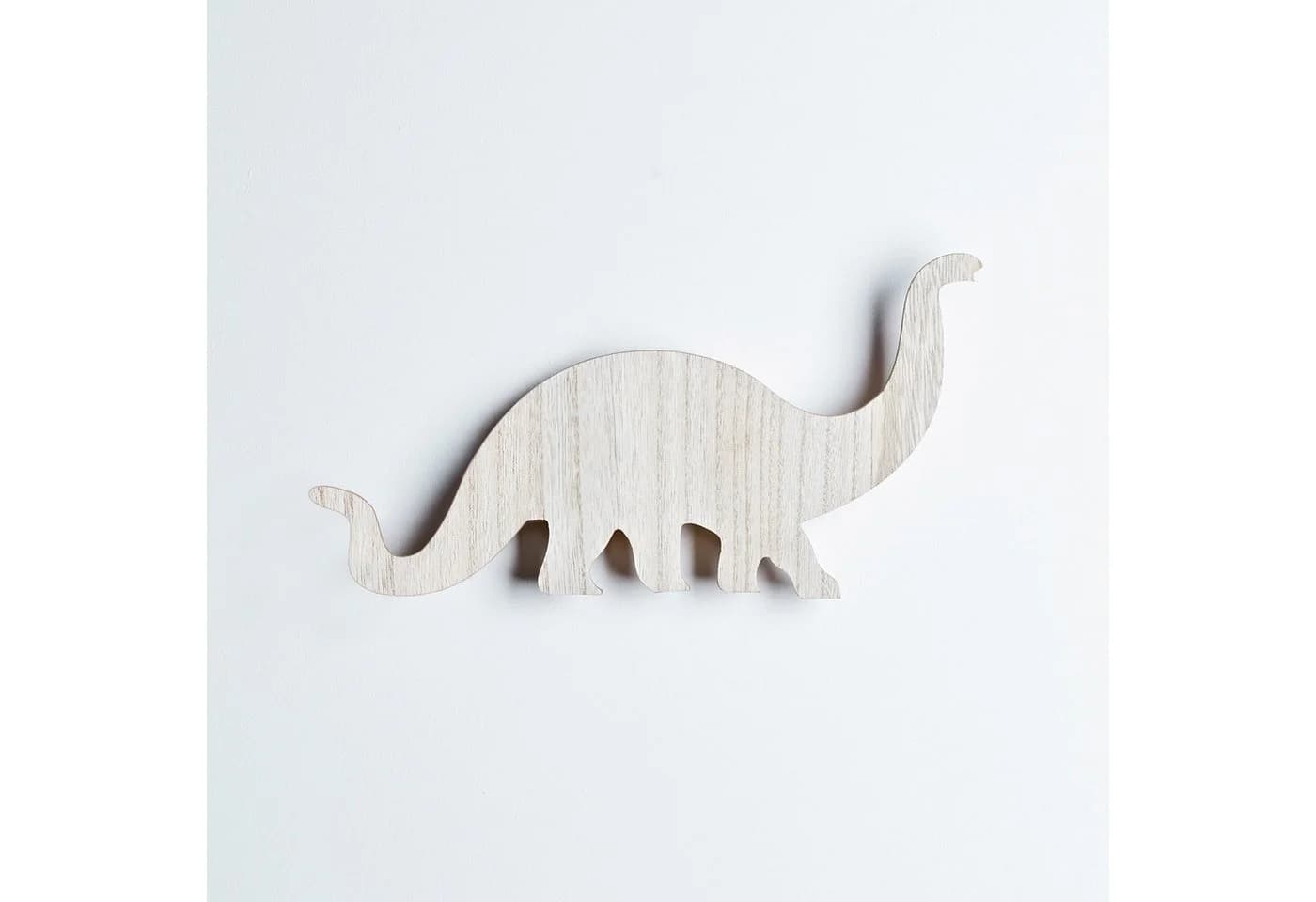 Lights4fun LED Wandleuchte Holz Dinosaurier Diplodocus
