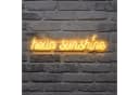 Lights4fun LED Wandleuchte Neon Schriftzug Hello Sunshine Gold Bild 3