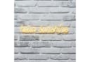Lights4fun LED Wandleuchte Neon Schriftzug Hello Sunshine Gold Bild 4