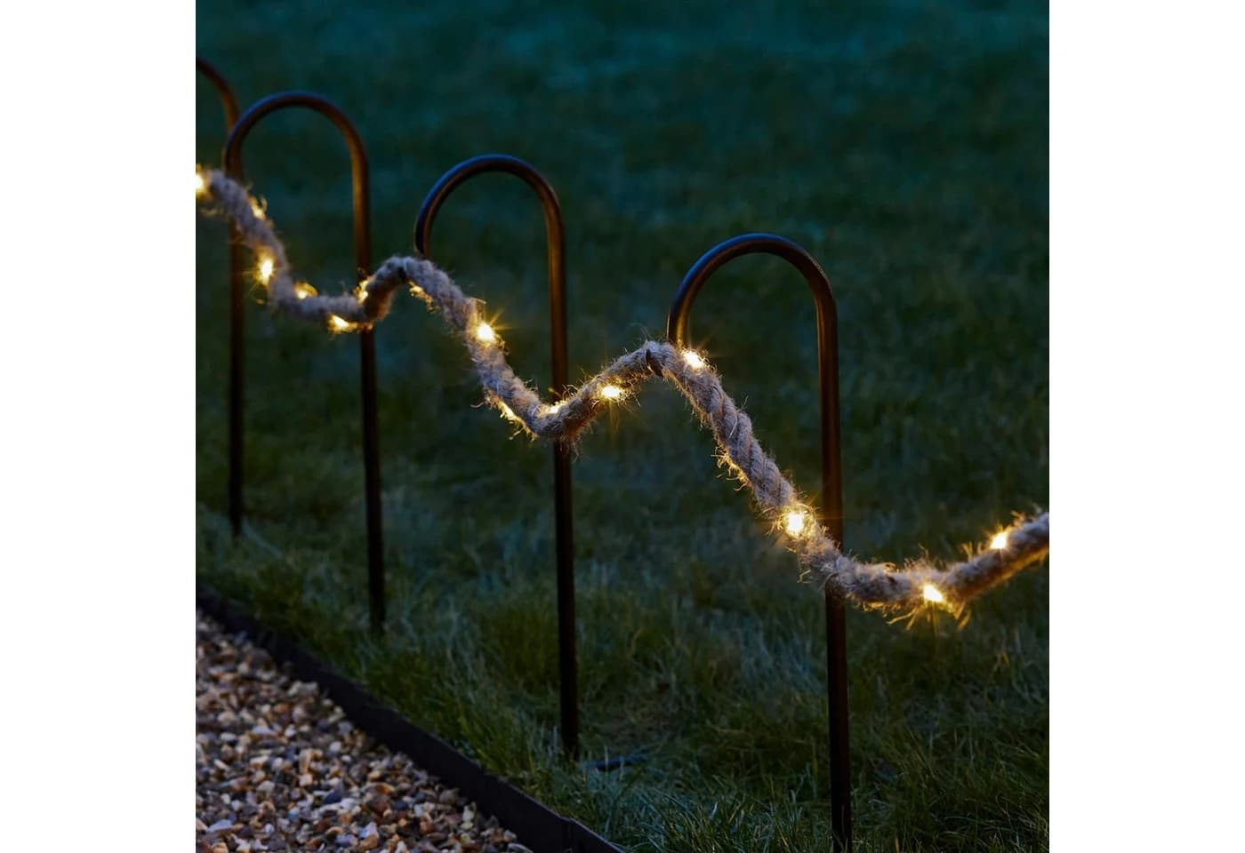 Lights4fun LED-Lichterkette Seil 5m warmweiß maritim - Bild 2