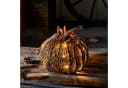 Lights4fun LED-Dekofigur Kürbis Rattan Orange Bild 2