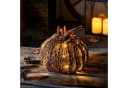 Lights4fun LED-Dekofigur Kürbis Rattan Orange Bild 3