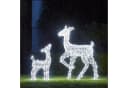 Lights4fun LED-Dekofigur 2er Set Rentiermutter & Rehkitz Acryl Bild 3