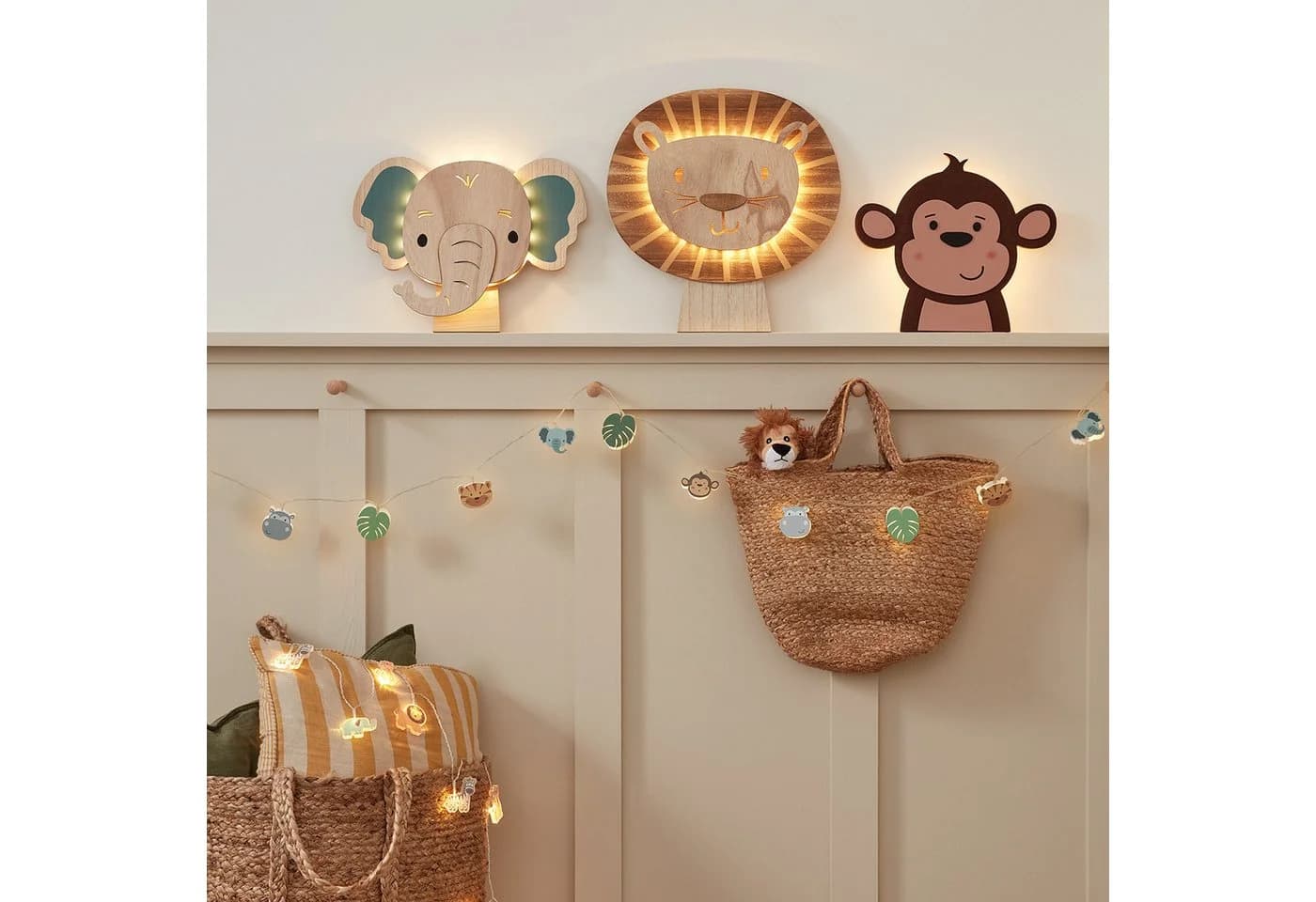 Lights4fun LED Wandleuchte Löwen Wandlampe Kinderzimmer - Bild 3