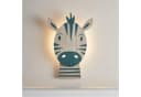 Lights4fun LED Wandleuchte Zebra Wandlampe Kinderzimmer Blau Bild 1