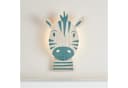 Lights4fun LED Wandleuchte Zebra Wandlampe Kinderzimmer Blau Bild 2