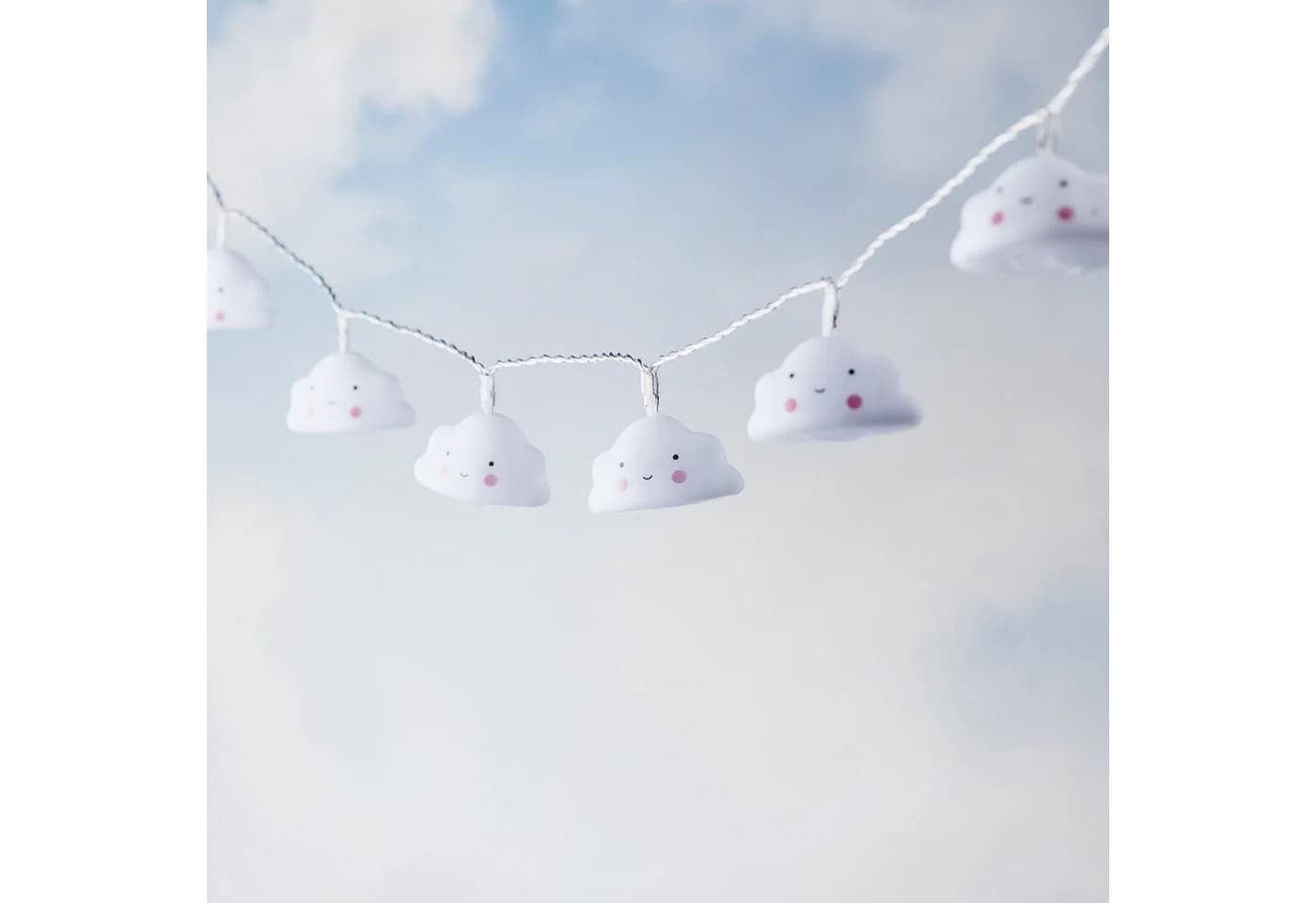 Lights4fun LED-Lichterkette 10er Wolken Kinderzimmer