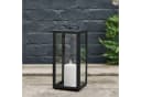 Lights4fun LED Laterne Bowen Gartenlaterne Schwarz mit TruGlow® Kerze Bild 1