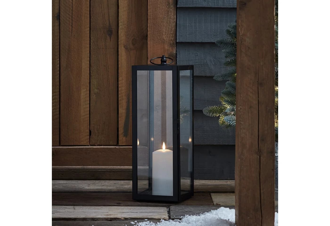 Lights4fun LED Laterne Große Bowen Gartenlaterne mit TruGlow® Outdoor Kerze - Bild 2