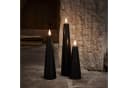 Lights4fun LED-Kerze TruGlow® LED Kerzen Echtwachs Trio Kegelform Schwarz Bild 2