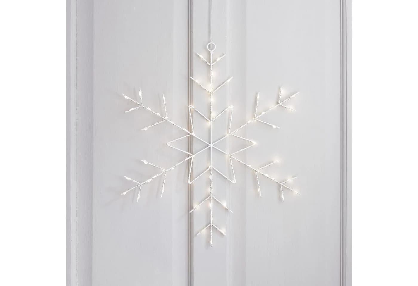 Lights4fun LED-Dekofigur Osby Schneeflocke 50cm - Bild 3