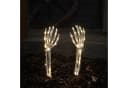 Lights4fun LED Skelett Gartendeko 2er Set Warmweiß Halloween Bild 2