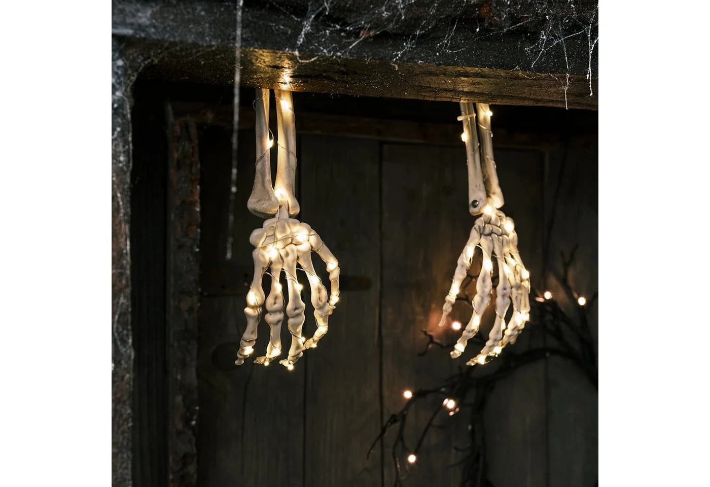 Lights4fun LED Skelett Gartendeko 2er Set Warmweiß Halloween - Bild 3