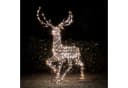 Lights4fun LED-Rentier Hirsch XL Studley Braune Rattanoptik Bild 1
