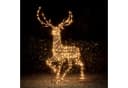 Lights4fun LED-Rentier Hirsch XL Studley Braune Rattanoptik Bild 2