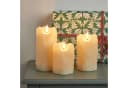 Lights4fun LED-Kerzen Trio Echtwachs Elfenbein mit Timer Bild 2
