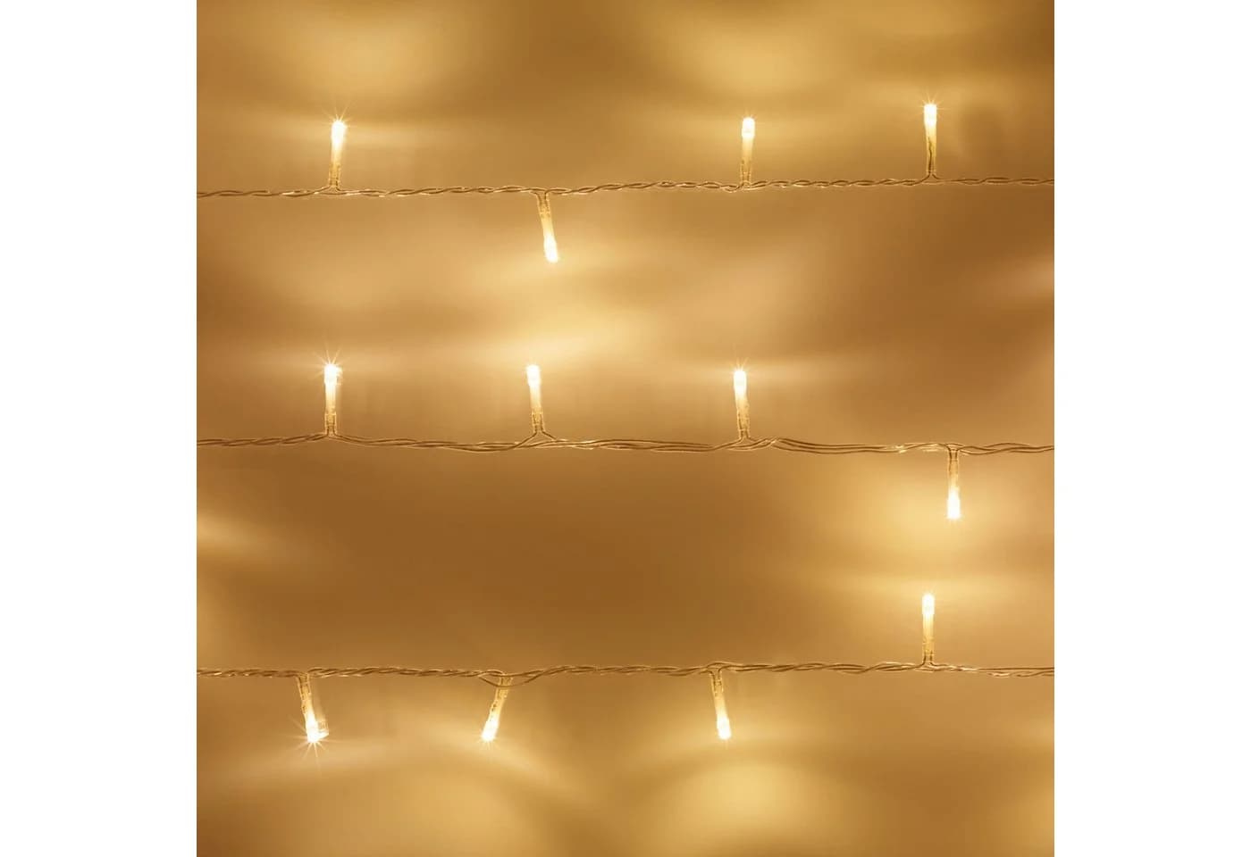 Lights4fun LED-Lichterkette 50er warmweiß transparentes Kabel - Bild 4