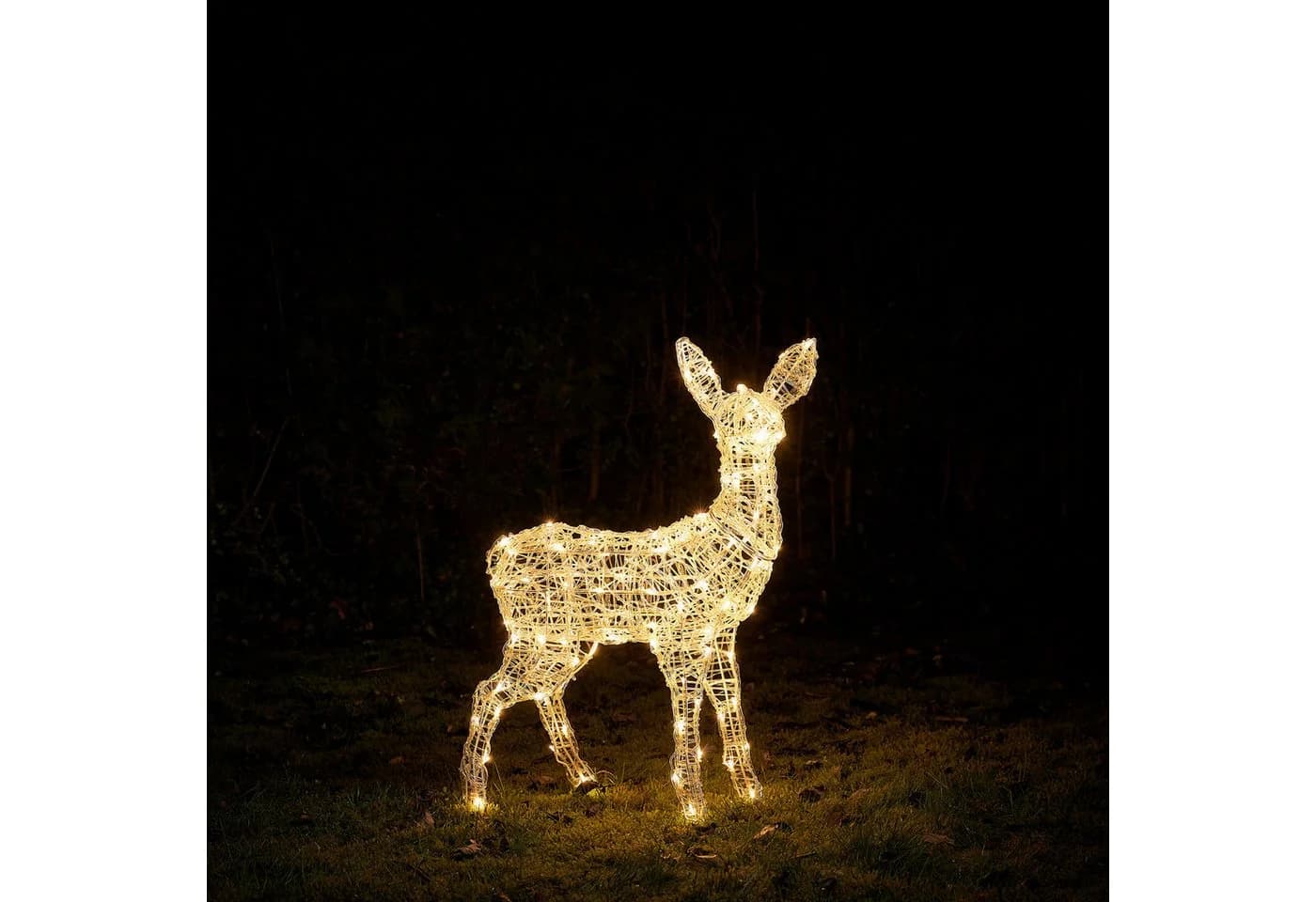 Lights4fun LED Rehkitz Dekofigur Swinsty mit Timer - Bild 4