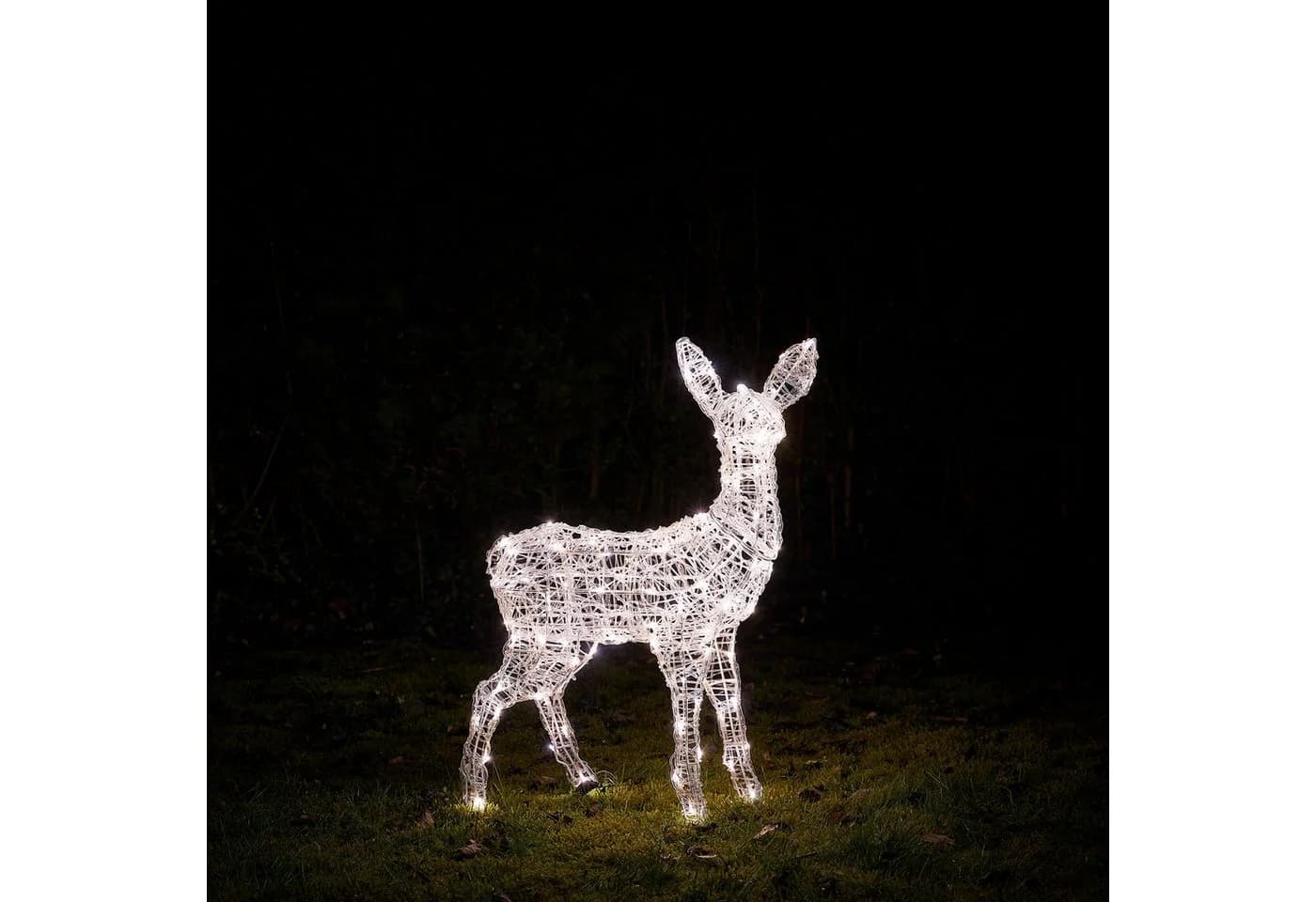 Lights4fun LED Rehkitz Dekofigur Swinsty mit Timer - Bild 5