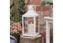 Lights4fun LED Laterne 34cm Albury Gartenlaterne Weiß TruGlow® Outdoor Kerze Bild 2