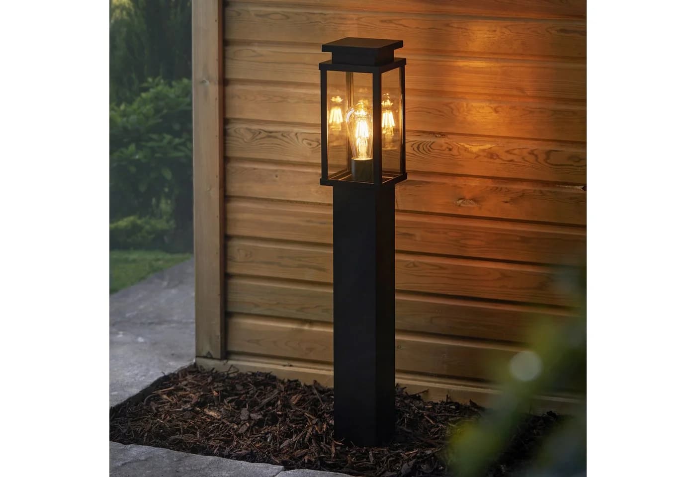 Lights4fun Ebony Wegeleuchte aus Aluminium Schwarz - Bild 2