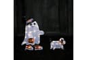 Lights4fun LED Dekofigur Gustav Geist mit Hund Bild 1